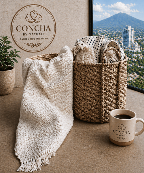 Handwoven Textured Throw Blanket